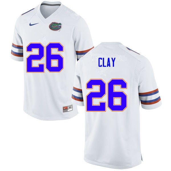 Men #26 Robert Clay Florida Gators College Football Jerseys White